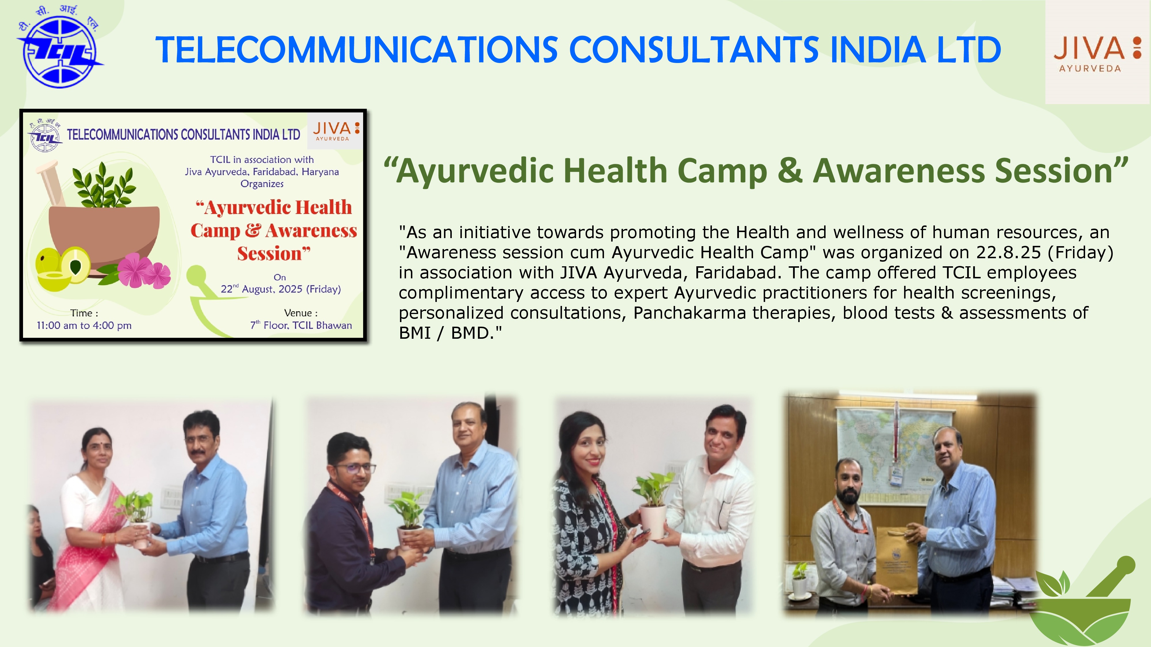 As an initiative towards promoting the health and wellness of human resources, an As an initiative towards promoting the health and wellness of human resources, an